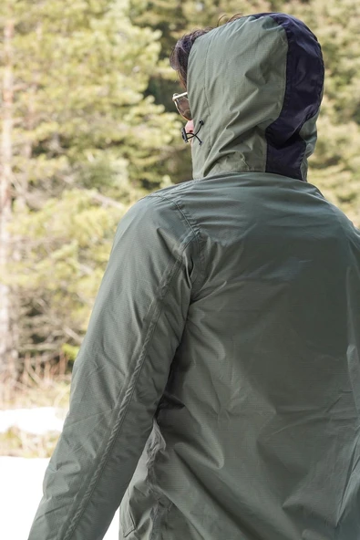 Fiyort FY 76 Floyen Polarlı Su Geçirmez Outdoor Yağmurluk Mont – Erkek Kapüşonlu Ceket - Resim 2