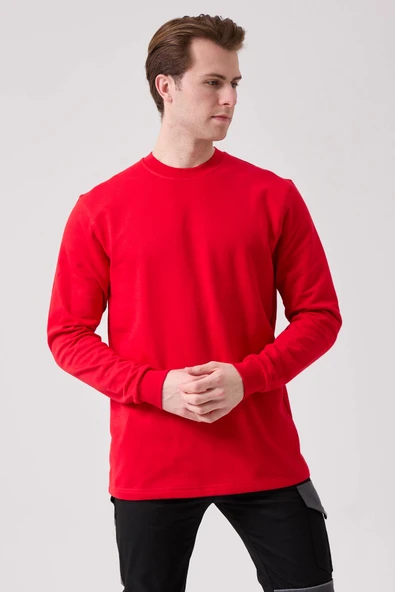 Galanthus Basic Sweatshirt - Uzun Kollu, Pamuklu, Rahat Kesim, Günlük ve İş Kullanımı İçin - Resim 2