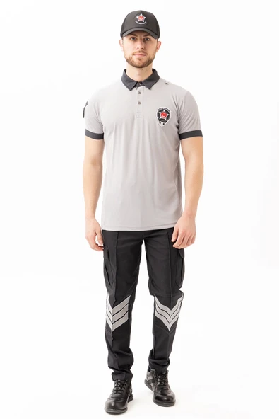 Özel Güvenlik Kısa Kollu Polo Tişört Armalı Profesyonel ve Şık Tasarım - Resim 4