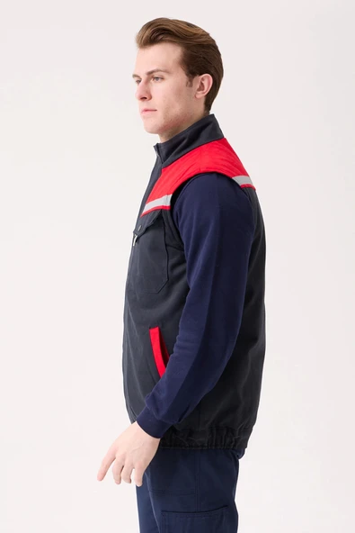 Royal Kışlık İş Yeleği - Sıcak Tutucu, Rüzgar Geçirmez, Çok Cepli ve Reflektörlü - Resim 6