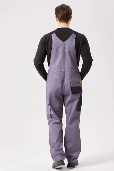 Baccata Bahçıvan Tulum Erkek İş Güvenliği Kot Salopet Dayanıklı Denim Tulum Çok Cepli - 4