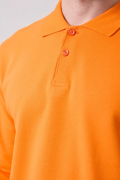 Galanthus Polo Sweat Erkek Uzun Kollu Pamuklu Sweatshirt İş ve Günlük Kullanım İçin - 4