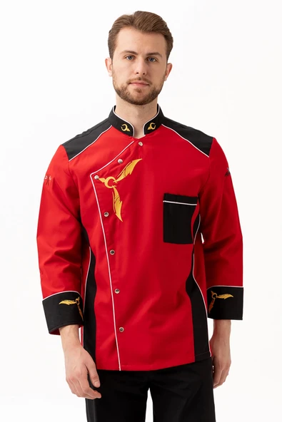 Crenata Şef Aşçı Ceketi - Şık ve Dayanıklı, Nefes Alabilir, Profesyonel Mutfak Kullanımı İçin - 9