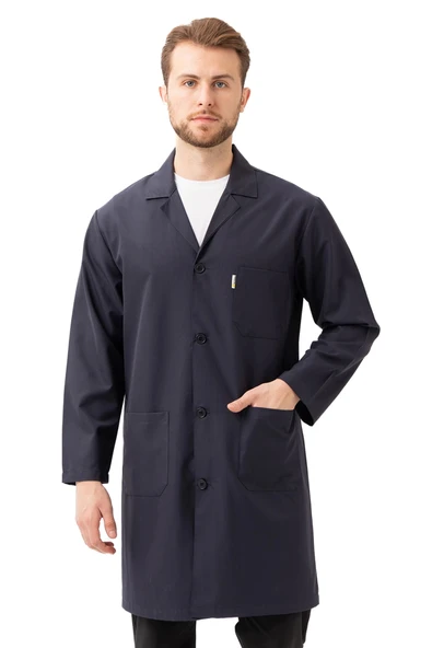 Vanessa Erkek Önlük Klasik Yaka Uzun Kollu Dayanıklı ve Rahat İş Önlüğü