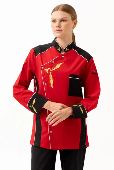 Crenata Şef Aşçı Ceketi - Şık ve Dayanıklı, Nefes Alabilir, Profesyonel Mutfak Kullanımı İçin - 3