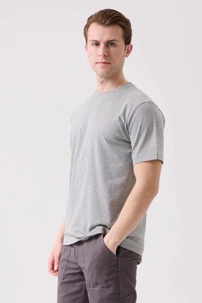 Herba Basic T-Shirt - Pamuklu, Nefes Alabilir, Klasik ve Rahat Kesim - Resim 3