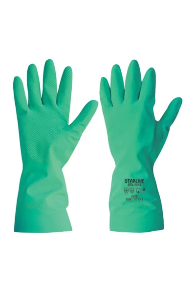 Starline STL 1513 Kimyasal Eldiven Asit Baz ve Yağlara Dayanıklı Nitril Kaplama Koruyucu Eldiven ürün görseli