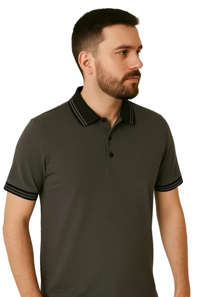 Biloba Polo Yaka T-Shirt - Şık, Nefes Alabilir, Pamuklu, Günlük ve İş Kullanımı İçin - Resim 4