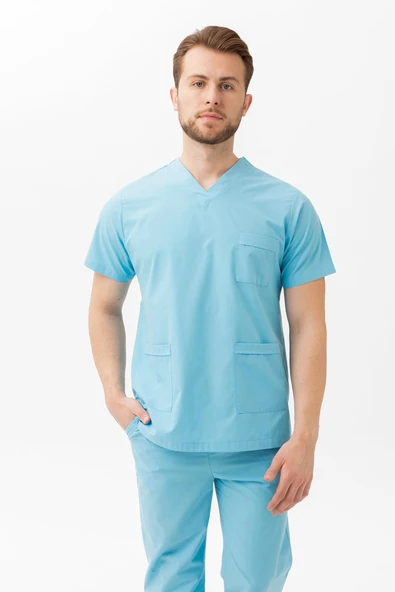 Santolina V Yaka Üniforma - Doktor, Hemşire, Sağlık Çalışanları İçin Rahat ve Dayanıklı Scrubs - 2