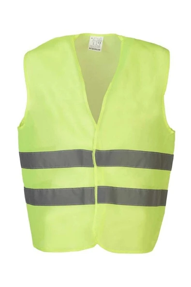 Hi-vis F.Sarı Reflektörlü İş Güvenliği Yeleği Yüksek Görünürlük Trafik & İnşaat ürün görseli