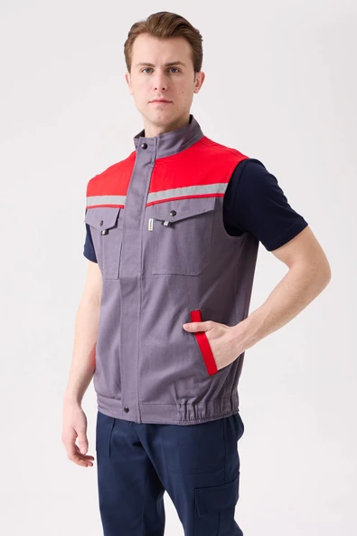 Royal Yazlık İş Yeleği - Hafif, Nefes Alabilir, Reflektörlü ve Çok Cepli - Resim 7