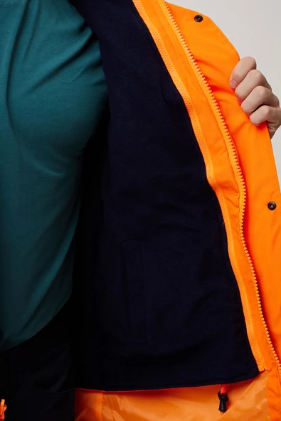 Eradium 5N1 Reflektörlü İş Güvenliği Parkası - Su ve Rüzgar Geçirmez, Yüksek Görünürlüklü Kışlık Mont - 10