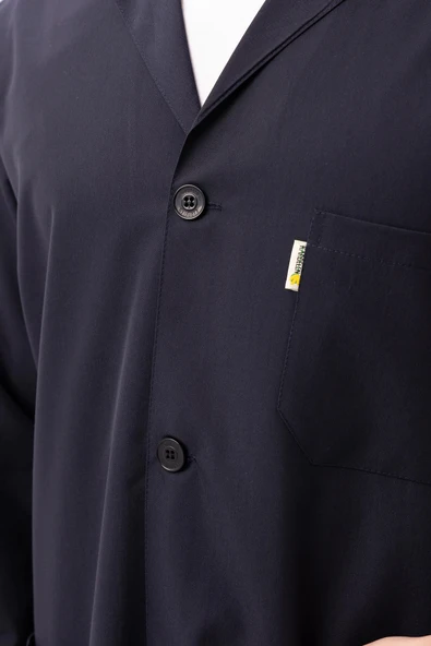 Vanessa Erkek Önlük Klasik Yaka Uzun Kollu Dayanıklı ve Rahat İş Önlüğü - 4