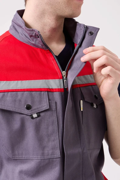 Royal Yazlık İş Yeleği - Hafif, Nefes Alabilir, Reflektörlü ve Çok Cepli - Resim 9