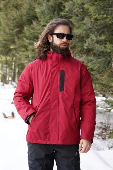 Fiyort FY 76 Floyen Polarlı Su Geçirmez Outdoor Yağmurluk Mont – Erkek Kapüşonlu Ceket ürün görseli