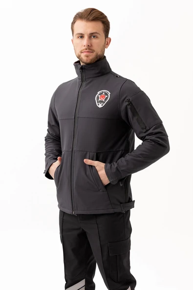 Güvenlik Kıyafetleri KM-Softshell Mont Su ve Rüzgar Geçirmez, Nefes Alabilen Özel Güvenlik Montu - 6
