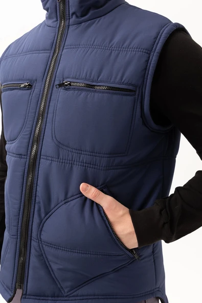 Melesa Kışlık İş ve Outdoor Yelek - Suya Dayanıklı, Sıcak Tutucu, Çok Cepli - 5