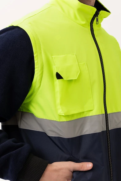 Pendula Mont - Soğuk Havalara Uygun Reflektörlü İşçi Montu – Yüksek Görünürlük - 6