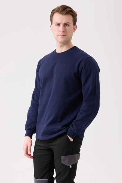 Galanthus Basic Sweatshirt - Uzun Kollu, Pamuklu, Rahat Kesim, Günlük ve İş Kullanımı İçin - 3