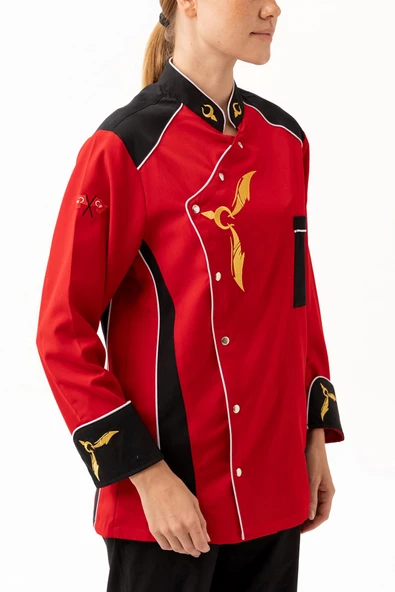 Crenata Şef Aşçı Ceketi - Şık ve Dayanıklı, Nefes Alabilir, Profesyonel Mutfak Kullanımı İçin - 4