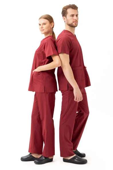 Santolina V Yaka Üniforma - Doktor, Hemşire, Sağlık Çalışanları İçin Rahat ve Dayanıklı Scrubs - 2