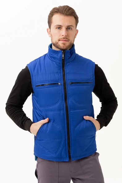 Melesa Kışlık İş ve Outdoor Yelek - Suya Dayanıklı, Sıcak Tutucu, Çok Cepli - Resim 3