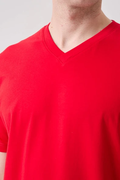 Galanthus V Yaka T-Shirt - Nefes Alabilir, Rahat ve Şık Tasarım - 4