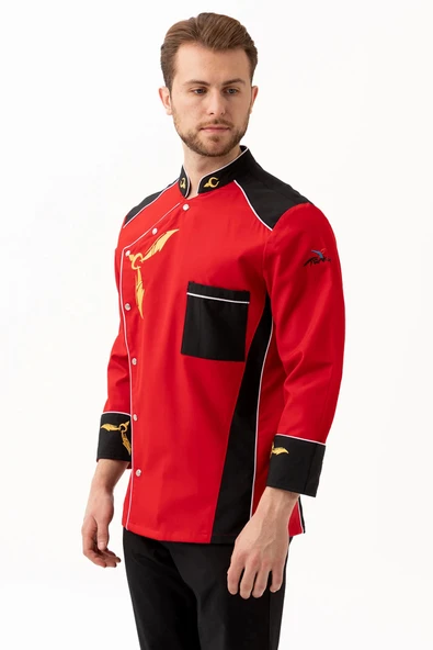 Crenata Şef Aşçı Ceketi - Şık ve Dayanıklı, Nefes Alabilir, Profesyonel Mutfak Kullanımı İçin - 10