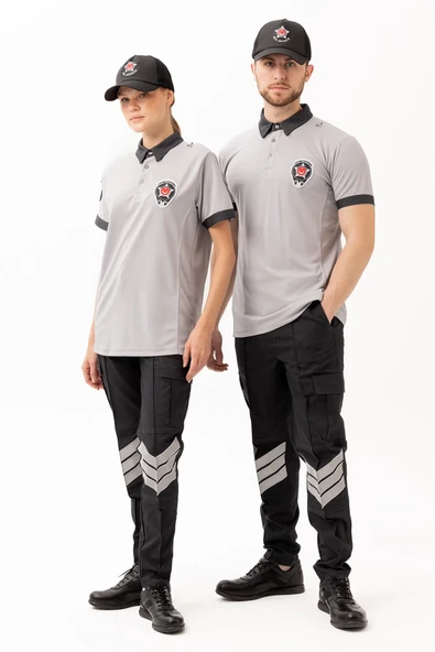 Özel Güvenlik Kısa Kollu Polo Tişört Armalı Profesyonel ve Şık Tasarım - Resim 2