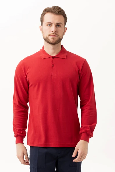 PADUS %100 Pamuk Polo Yaka Uzun Kollu T-Shirt Şık ve Konforlu İş ve Genel Kullanım ürün görseli
