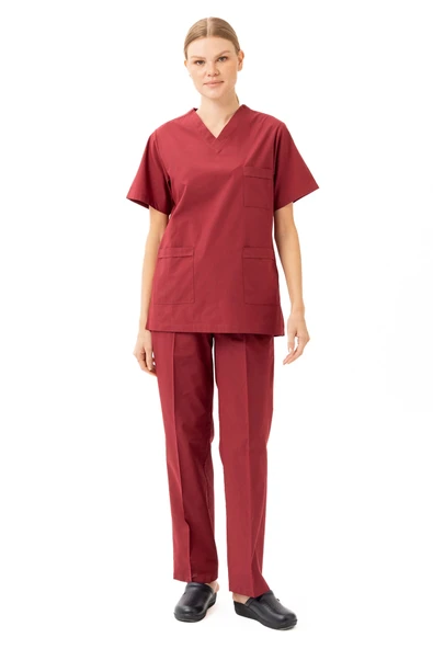 Santolina V Yaka Üniforma - Doktor, Hemşire, Sağlık Çalışanları İçin Rahat ve Dayanıklı Scrubs - 7