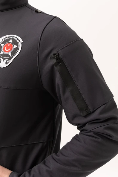 Güvenlik Kıyafetleri KM-Softshell Mont Su ve Rüzgar Geçirmez, Nefes Alabilen Özel Güvenlik Montu - 9