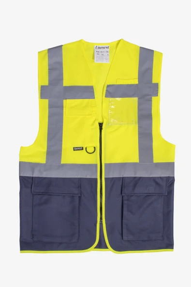 Yelek: Uniwest Raşel Mühendis Yelek F.SARI--LACİVERT ürün görseli