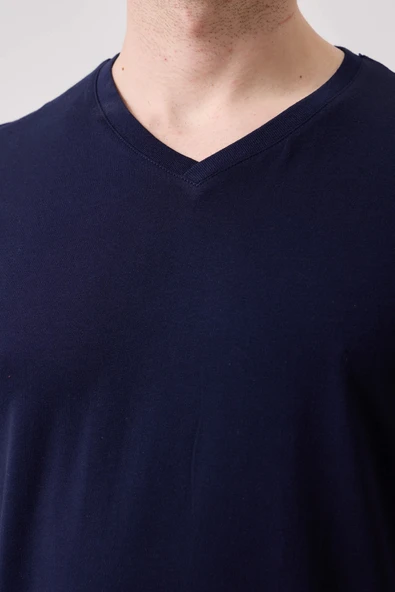 Galanthus V Yaka T-Shirt - Nefes Alabilir, Rahat ve Şık Tasarım - Resim 4