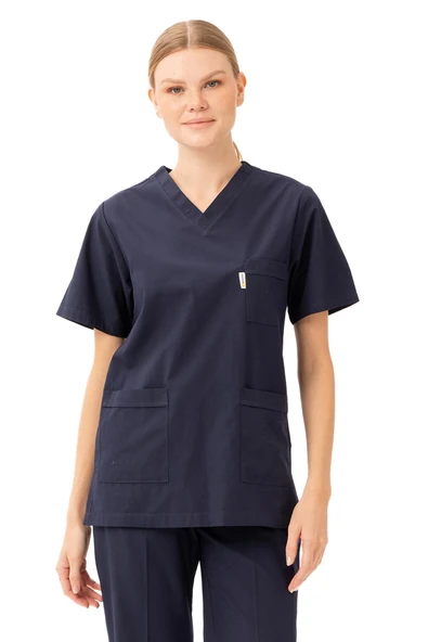 Santolina V Yaka Üniforma - Doktor, Hemşire, Sağlık Çalışanları İçin Rahat ve Dayanıklı Scrubs - 6