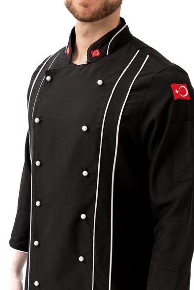 Hispanica Şef Aşçı Ceketi - Profesyonel, Nefes Alabilir, Şık ve Dayanıklı Mutfak Ceketi - Resim 5