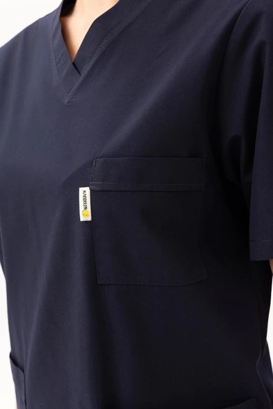 Santolina V Yaka Üniforma - Doktor, Hemşire, Sağlık Çalışanları İçin Rahat ve Dayanıklı Scrubs - 8