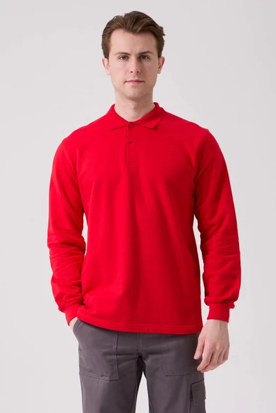 Galanthus Polo Sweat Erkek Uzun Kollu Pamuklu Sweatshirt İş ve Günlük Kullanım İçin ürün görseli