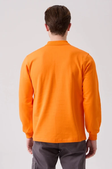 Galanthus Polo Sweat Erkek Uzun Kollu Pamuklu Sweatshirt İş ve Günlük Kullanım İçin - 3
