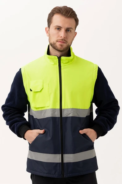 Pendula Mont - Soğuk Havalara Uygun Reflektörlü İşçi Montu – Yüksek Görünürlük - 3