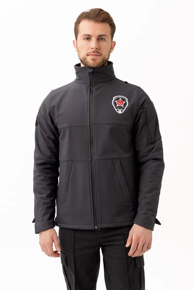 Güvenlik Kıyafetleri KM-Softshell Mont Su ve Rüzgar Geçirmez, Nefes Alabilen Özel Güvenlik Montu - 4