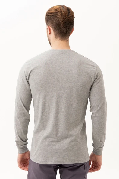 Gaura V Yaka Uzun Kollu T-Shirt - Pamuklu, Nefes Alabilir, Rahat Kesim, Günlük ve İş Kullanımı İçin - Resim 2