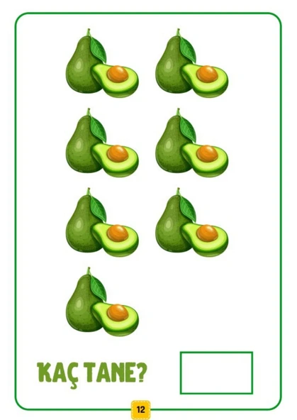 Çocuklara Meyvelerle Saymayı Öğreten YAZ-SİL Kitabı - Resim 3