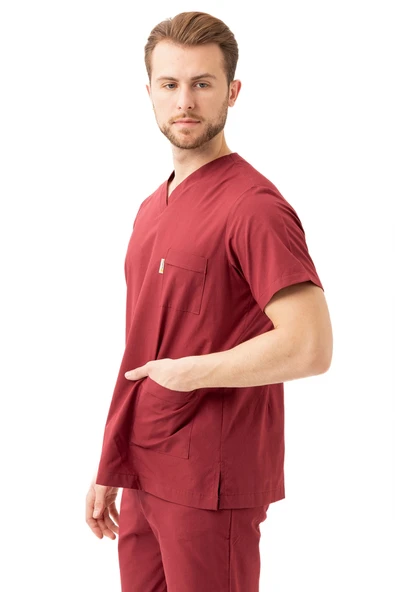 Santolina V Yaka Üniforma - Doktor, Hemşire, Sağlık Çalışanları İçin Rahat ve Dayanıklı Scrubs - 4