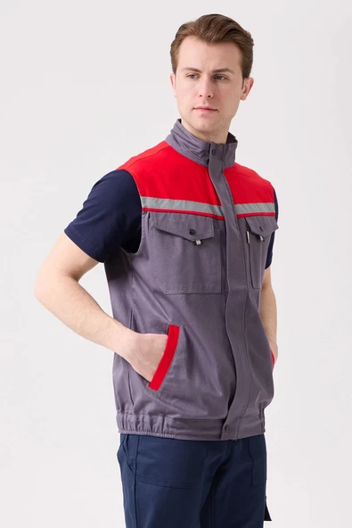 Royal Yazlık İş Yeleği - Hafif, Nefes Alabilir, Reflektörlü ve Çok Cepli - Resim 5