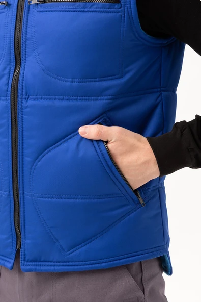 Melesa Kışlık İş ve Outdoor Yelek - Suya Dayanıklı, Sıcak Tutucu, Çok Cepli - Resim 7