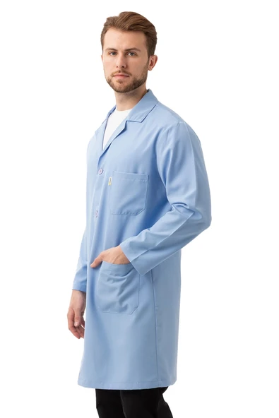 Vanessa Erkek Önlük Klasik Yaka Uzun Kollu Dayanıklı ve Rahat İş Önlüğü - 3