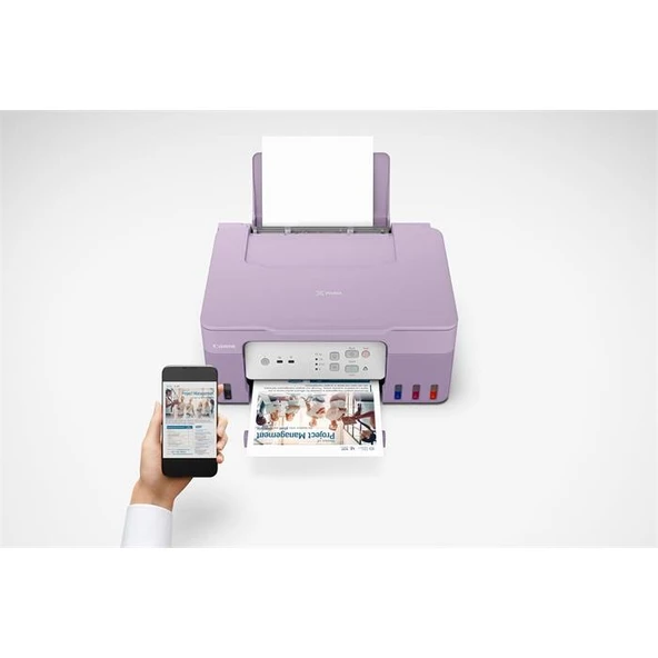 Canon Pixma G3430 Mor Wi-Fi  Tarayıcı Fotokopi Renkli Çok Fonksiyonlu Tanklı Yazıcı + Fotoğraf Kağıdı Hediyeli! - 2