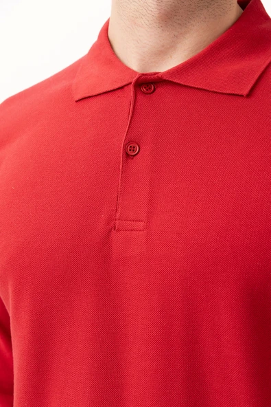 PADUS %100 Pamuk Polo Yaka Uzun Kollu T-Shirt Şık ve Konforlu İş ve Genel Kullanım - Resim 4
