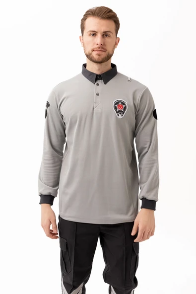 Özel Güvenlik Armalı Uzun Kollu Polo Tişört Profesyonel Görünüm ve Konfor - 2